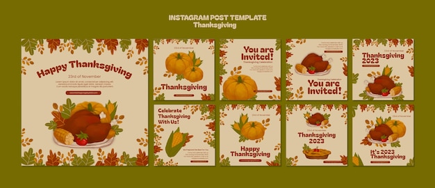 Thanksgiving celebration instagram posts