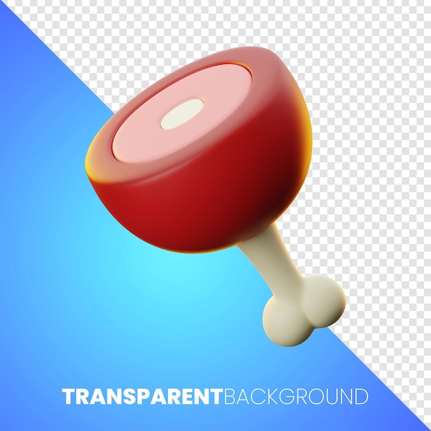 thanksgiving day meat icon 3d rendering high resolution PNG