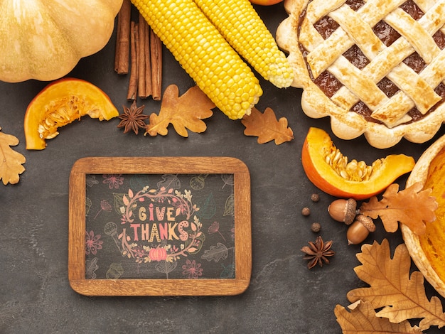 thanksgiving day with delicious food 