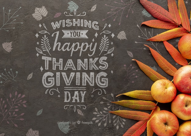 PSD День благодарения с положительным сообщением