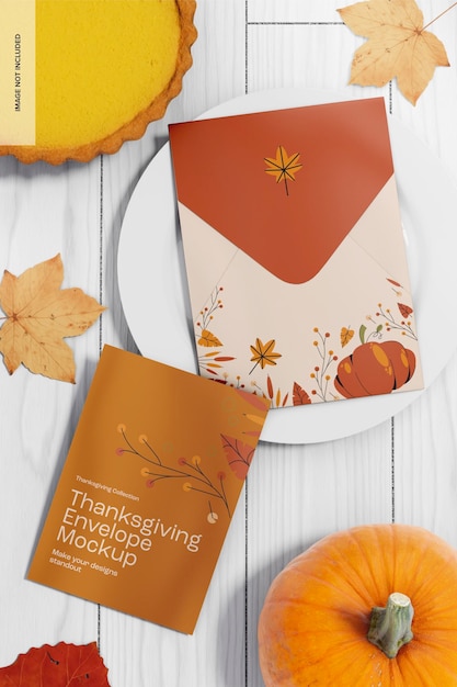 thanksgiving envelope mockup