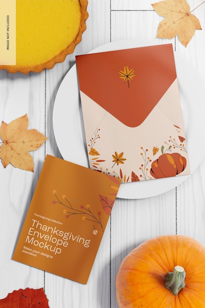 Thanksgiving envelope mockup