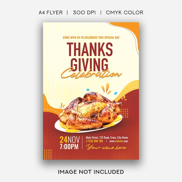 Thanksgiving flyer sjabloon