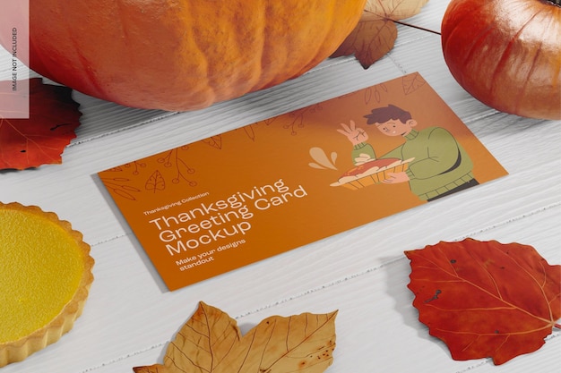 Thanksgiving greeting card mockup