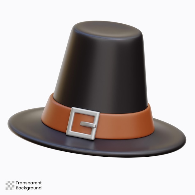 PSD thanksgiving hat 3d icon illustrations