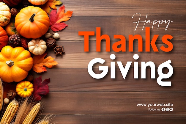 thanksgiving horizontal banner template