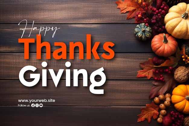 thanksgiving horizontal banner template