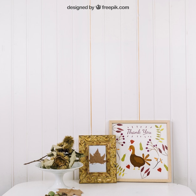 thanksgiving mockup with frames