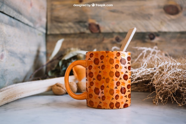 Thanksgiving mockup with mug