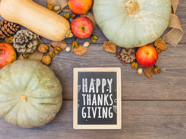 Thanksgiving mockup with slate