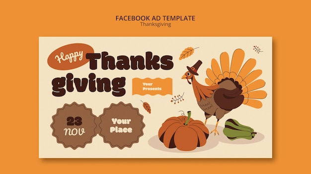 PSD thanksgiving-ontwerpsjabloon