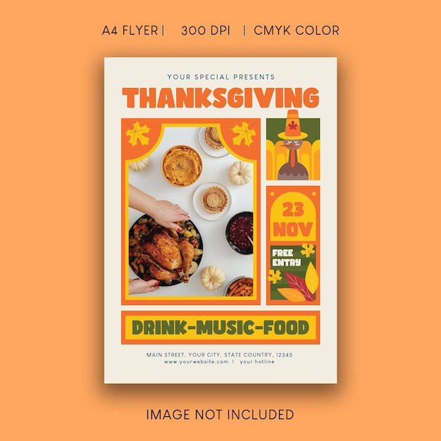 PSD thanksgiving party flyer