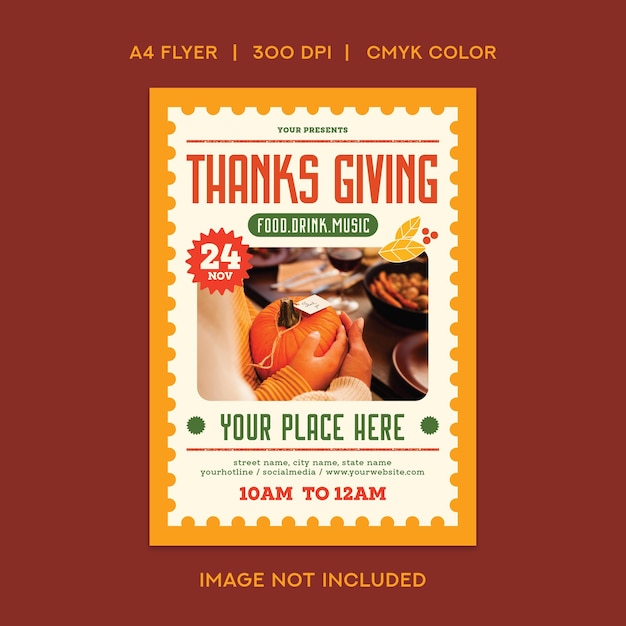 PSD thanksgiving party flyer