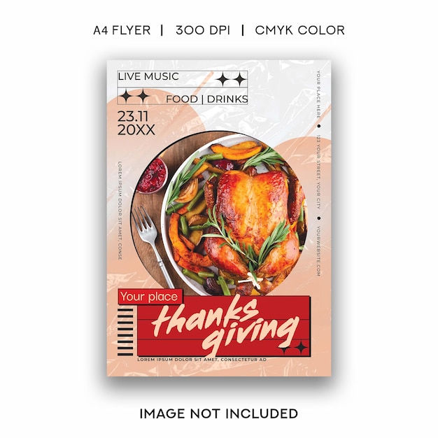 PSD thanksgiving party flyer