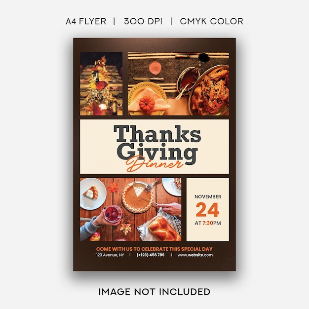 PSD thanksgiving postertemplate