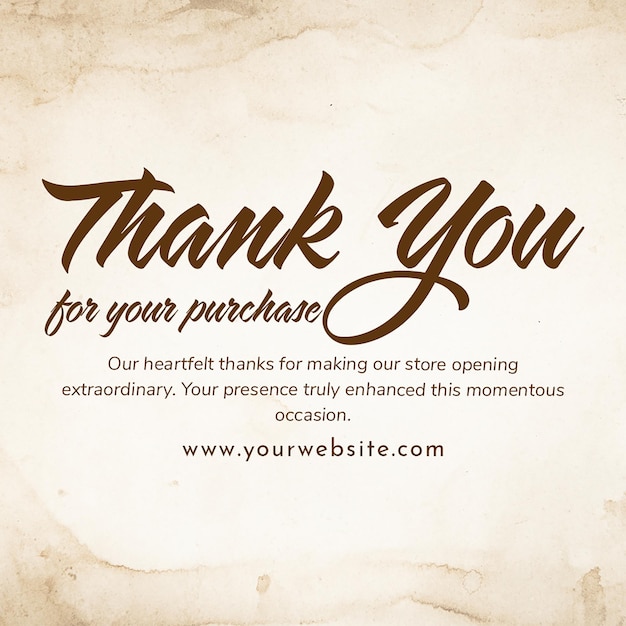 thankyou lettering typography design for social media instagram post