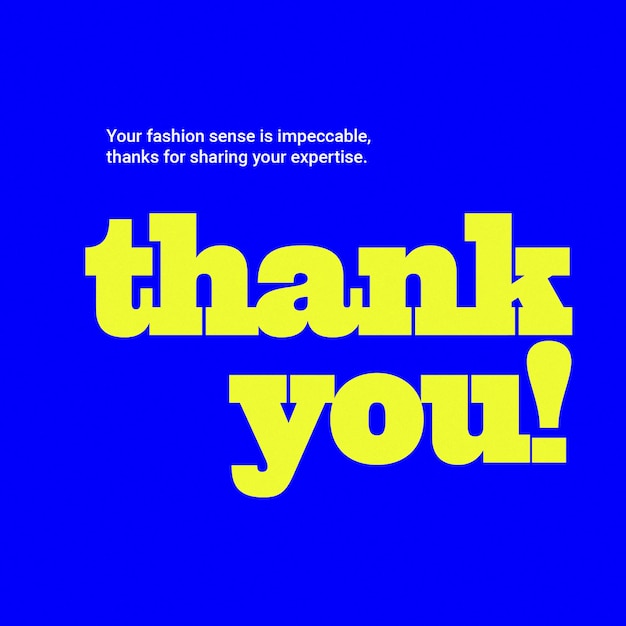 Thankyou typography lettering design concept for instagram and social media post