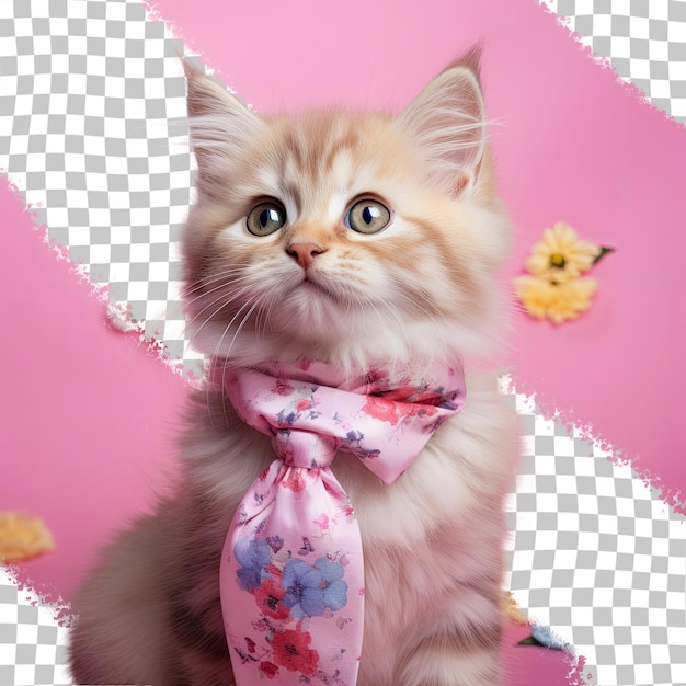 PSD Прекрасный котенок изображает разные эмоции на прозрачном фоне в серии поз он является любимым спутником для людей