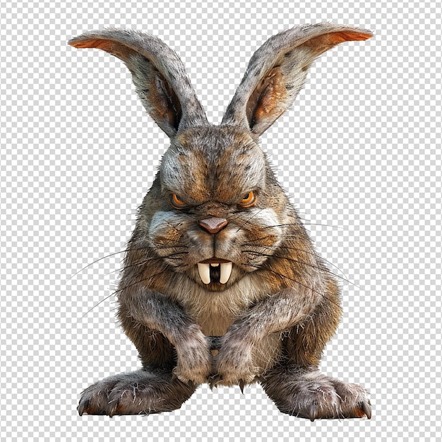 PSD the big scary rabbit on transparent background