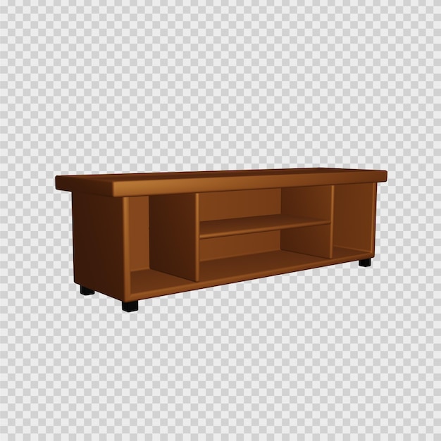 The concept of a elegant 3d rendering brown desk, can be used as a promotional icon, a picture of raw stuff and stuff