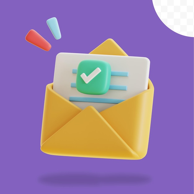 the correct message 3D Illustration