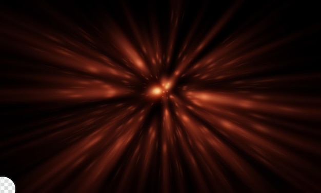 The dust sparks and golden stars shine with special light sparkles on a transparent background