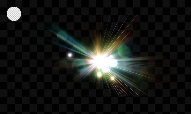 The light from the sun shines on a transparent background