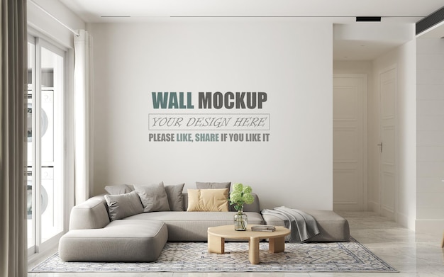 거실은 현대적인 스타일의 벽 모형으로 설계되었습니다.