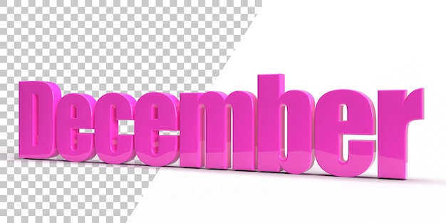 the month of december 3d rendering calendar concept highquality illustration
