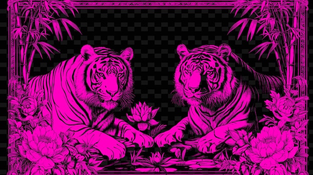PSD Розовый тигр - это тигр, которого называют тигром.