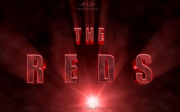 Reds Light Rays 텍스트 효과