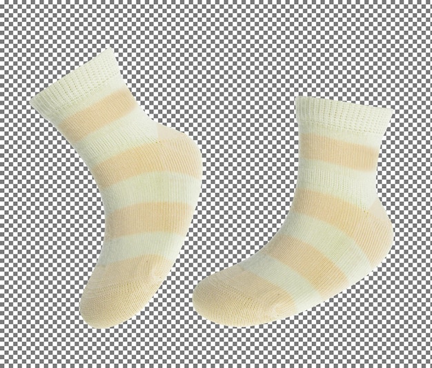 The striped sock on a white background