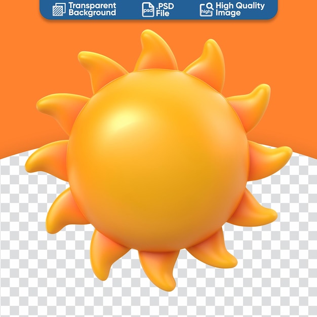 Солнце вблизи для детей лето готово простая 3d мультфильмная иллюстрация
