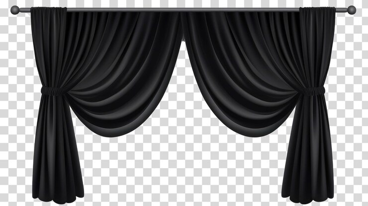 PSD theater curtain png on transparent background