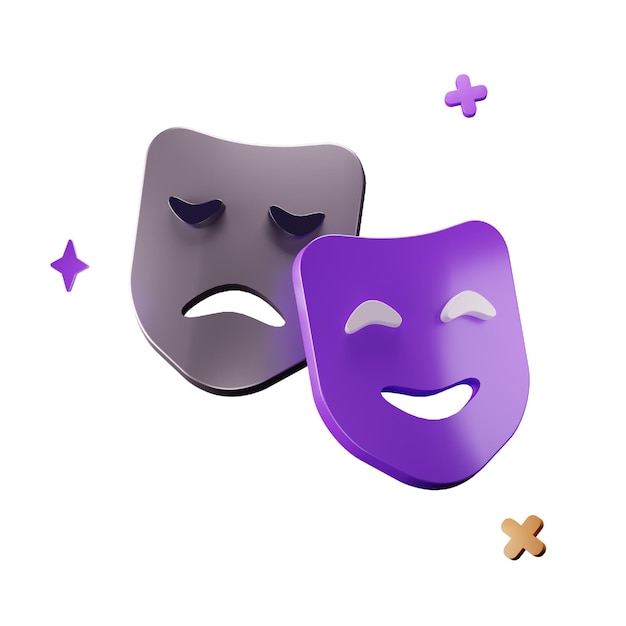 PSD theater mask hobby 3d icon