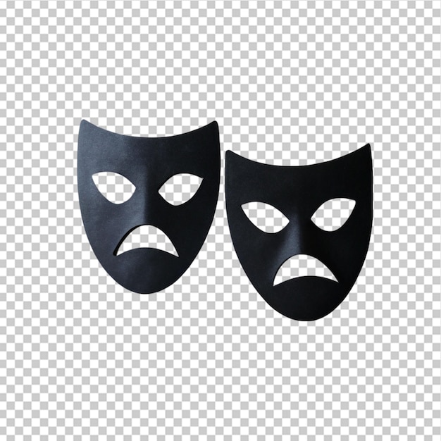 Theater mask icon simple vector mental busy coping skills on transparent background