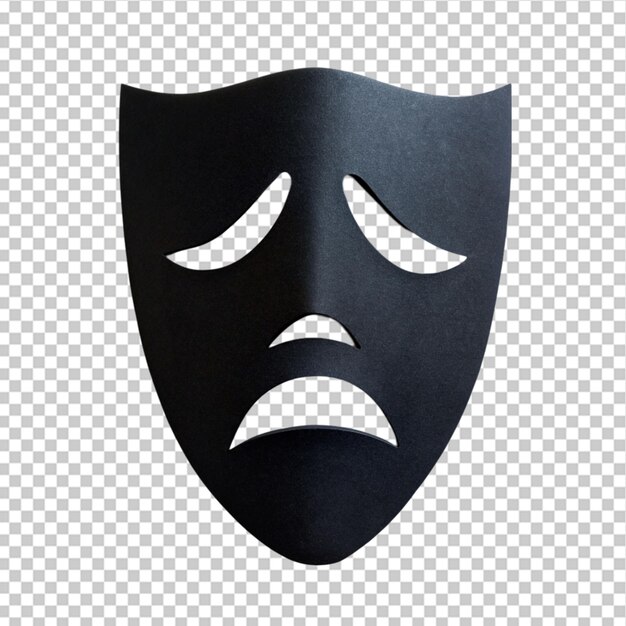 Theater mask icon simple vector mental busy coping skills on transparent background