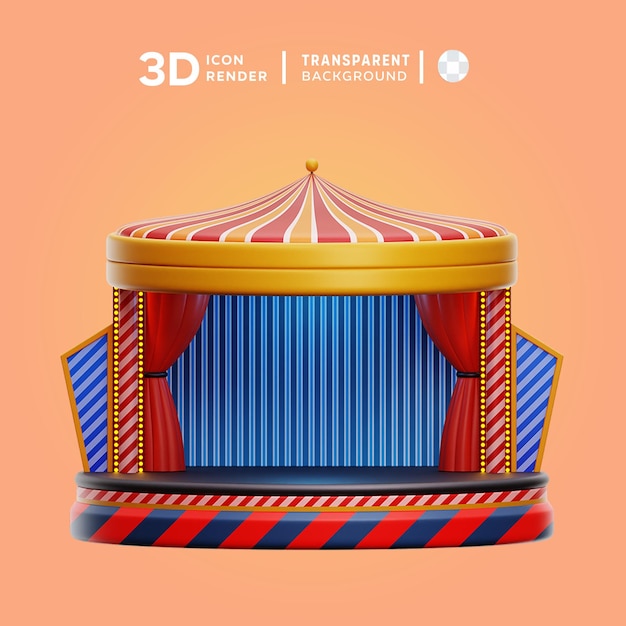 Theater show 3d illustration rendering