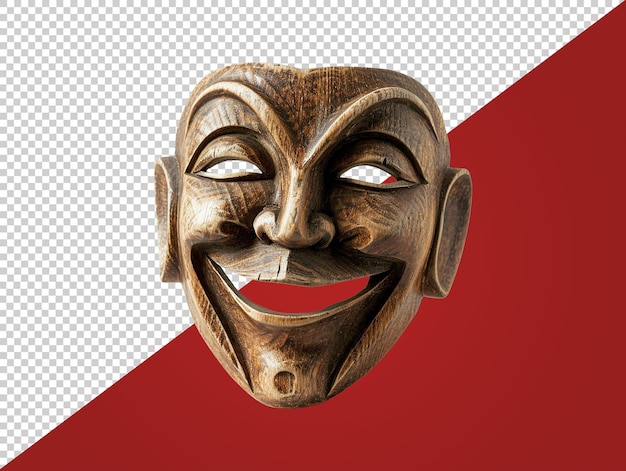 PSD theatre mask with transparent background