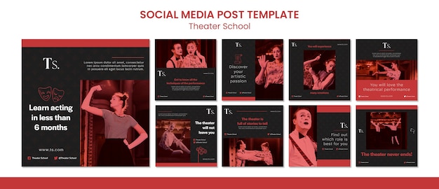 PSD theatre school social media post template