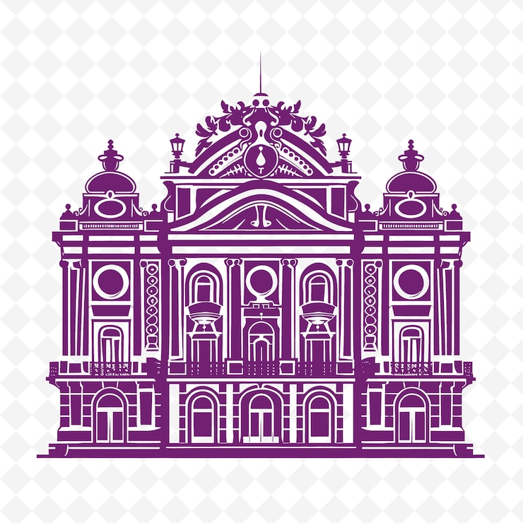 PSD theatro municipal do rio de janeiro with grand icon building creative brazil culture icon designs