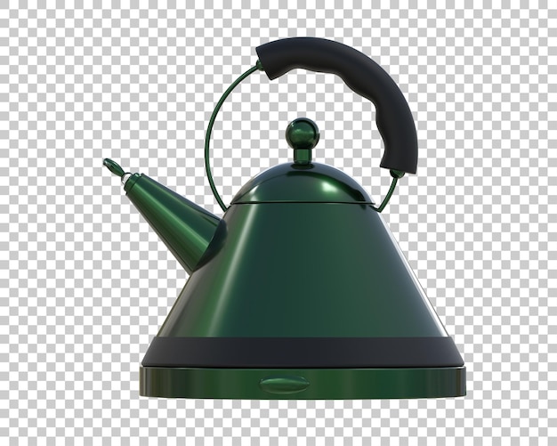 PSD theepot geïsoleerd op doorzichtige achtergrond 3d-rendering illustratie