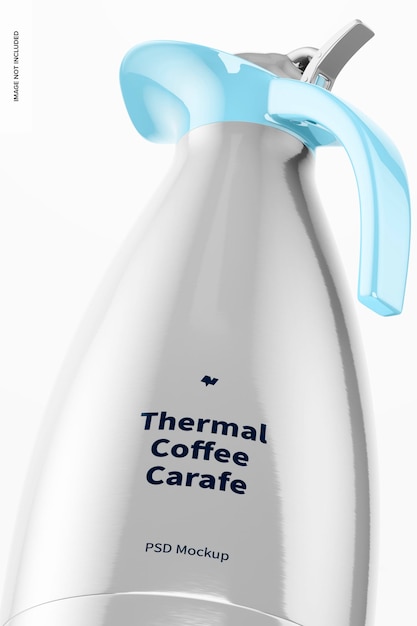 Thermal Coffee Carafe Mockup, Close Up