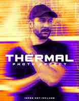 PSD thermal heat map psd photo effect template