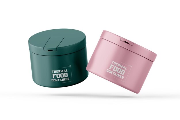 Thermal Meal Container Mockup For Office Lunches