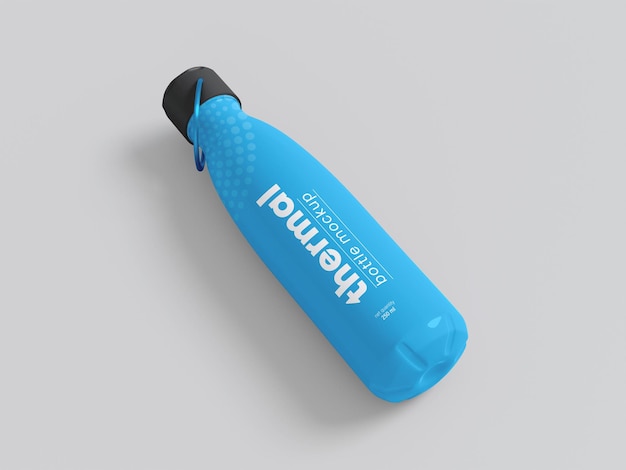 Thermal water bottle mockup