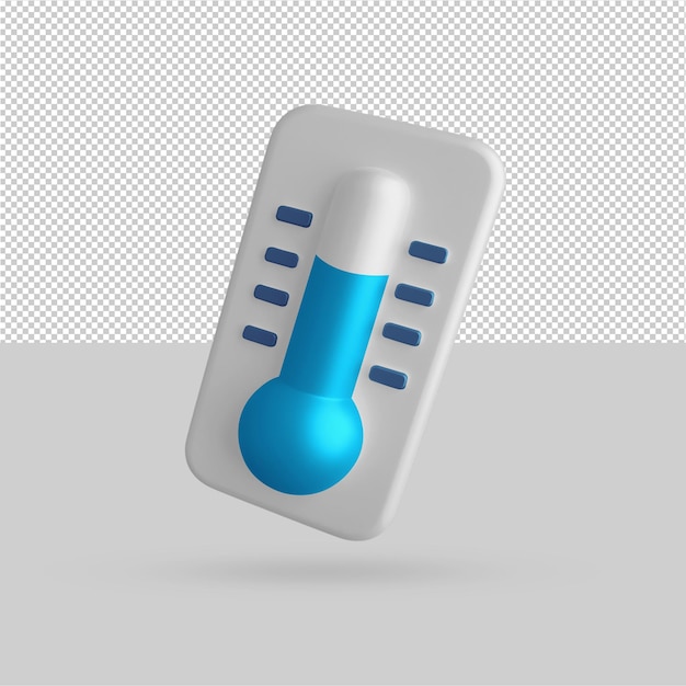 Thermometer 3d illustratie gratis psd bewerkbare kleur