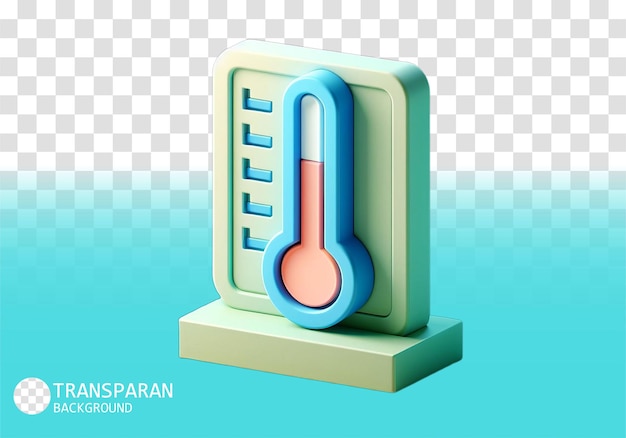 3d-илюстрация термометра на прозрачном фоне