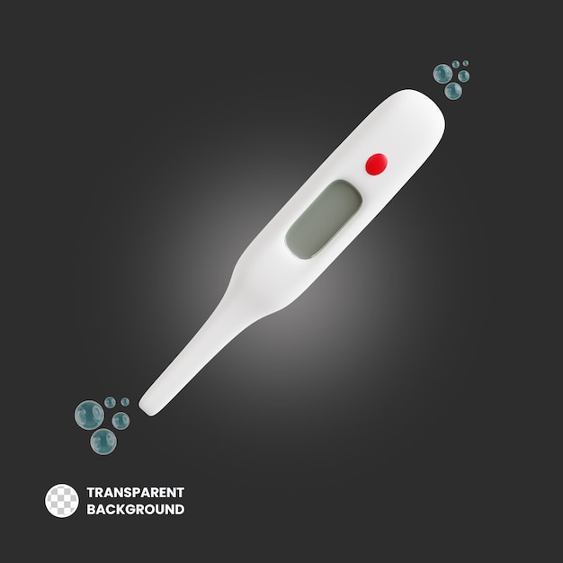 PSD thermometer 3d medical and healthcare icon