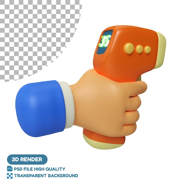 Thermometer gun 3d illustration icon